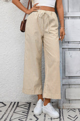 Striped Cropped Pants