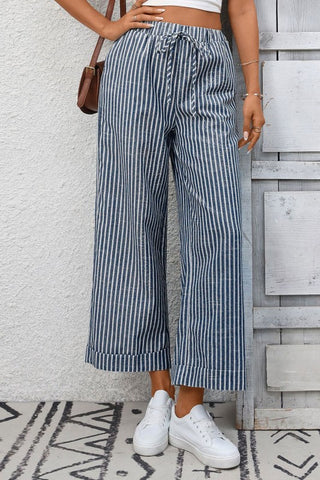 Striped Cropped Pants
