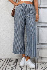 Striped Cropped Pants