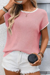 Colorblock Crewneck Knit Top