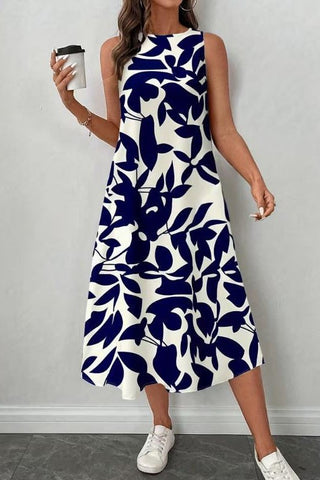Sleeveless Floral Print Dress