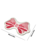 Coquette Bow Plush Microfiber Absorbent Bath Mat
