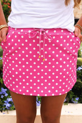 Polka Dot High Waist Skort