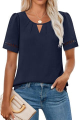 Keyhole Short Sleeve Top