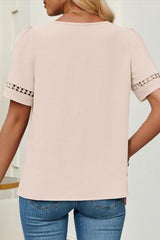 Keyhole Short Sleeve Top