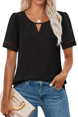 Keyhole Short Sleeve Top