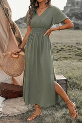 Leisure V-neck Maxi Dress