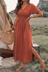 Leisure V-neck Maxi Dress