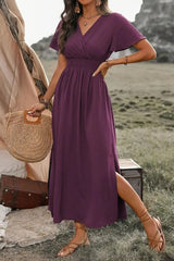 Leisure V-neck Maxi Dress