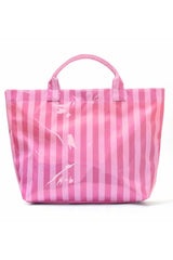 Glossy Striped Large Tote Bag
