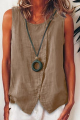 Button Detail Sleeveless Top