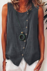 Button Detail Sleeveless Top