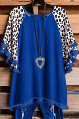 Round Neck Lace Ruffle Sleeve Top