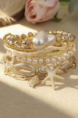 Bohemian Shell Starfish Bead Bracelet Set