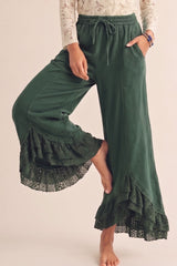 Romantic Lace Mineral Wash Whisper Wide Leg Pants