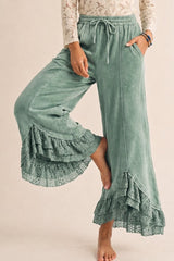 Romantic Lace Mineral Wash Whisper Wide Leg Pants