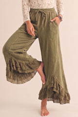 Romantic Lace Mineral Wash Whisper Wide Leg Pants