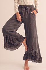 Romantic Lace Mineral Wash Whisper Wide Leg Pants