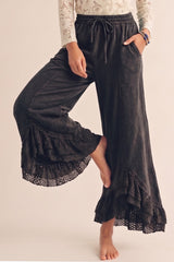 Romantic Lace Mineral Wash Whisper Wide Leg Pants