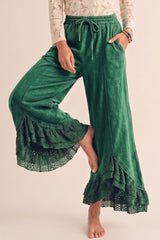 Romantic Lace Mineral Wash Whisper Wide Leg Pants