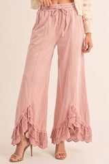 Romantic Lace Mineral Wash Whisper Wide Leg Pants