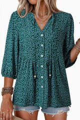 Boho V-neck Mid Sleeve Shirt