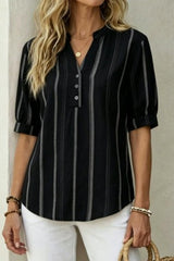 V Neck Stripes Top