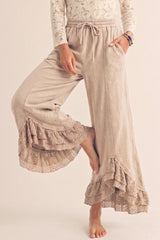 Romantic Lace Mineral Wash Whisper Wide Leg Pants