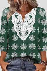 V-Neck Lace Top