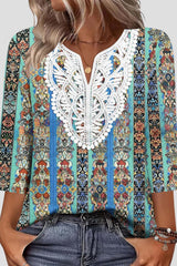 V-Neck Lace Top