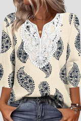 V-Neck Lace Top
