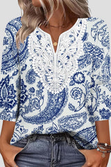 V-Neck Lace Top