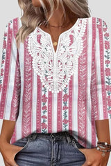 V-Neck Lace Top