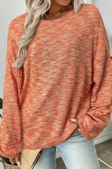 Waffle Loose Long Sleeve Top