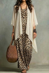 Leopard Print Maxi Dress Set