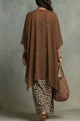 Leopard Print Maxi Dress Set