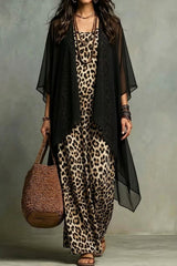 Leopard Print Maxi Dress Set