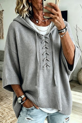 Hooded Knitted Loose Pullover Sweater