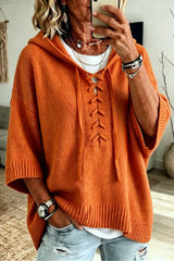 Hooded Knitted Loose Pullover Sweater