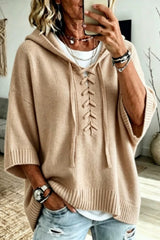 Hooded Knitted Loose Pullover Sweater