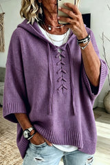Hooded Knitted Loose Pullover Sweater