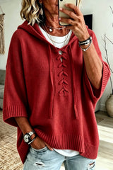 Hooded Knitted Loose Pullover Sweater