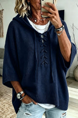 Hooded Knitted Loose Pullover Sweater