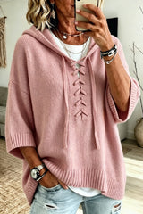 Hooded Knitted Loose Pullover Sweater