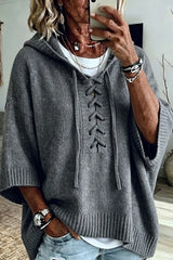 Hooded Knitted Loose Pullover Sweater