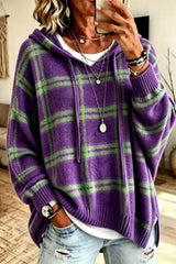 Loose Shoulder Drawstring Pullover Sweater Casual Top