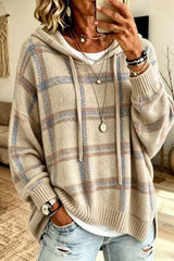 Loose Shoulder Drawstring Pullover Sweater Casual Top