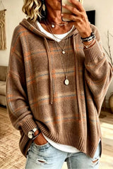 Loose Shoulder Drawstring Pullover Sweater Casual Top