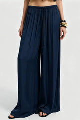Elastic Waist Wide Leg Palazzo Pants