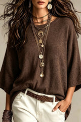 Loose And Slimming Round Neck Sweater